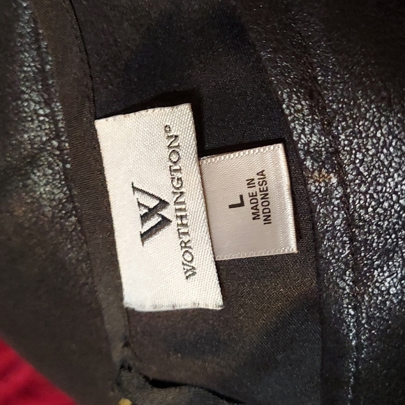 Worthington Black Peplum Blouse Size L - Picture 3 of 5